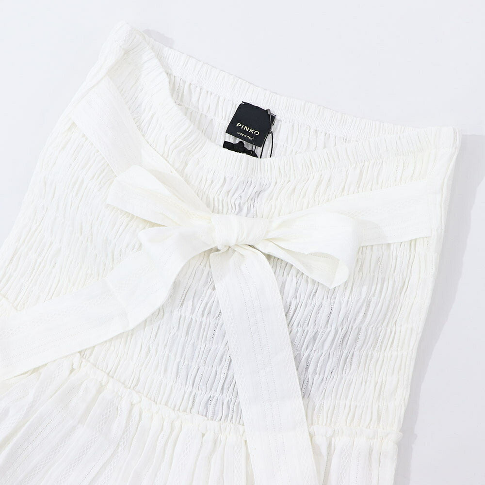 PINKO スカート ホワイト ロングスカート シンプル 1G177R-Y7UU