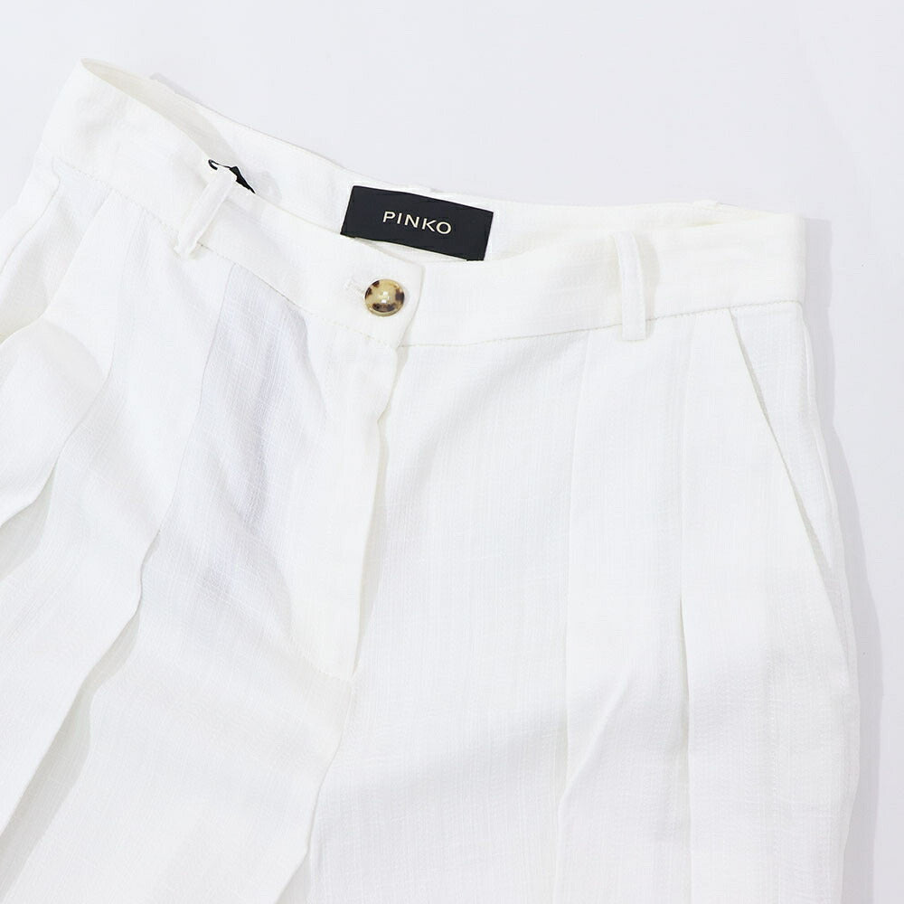 PINKO ロングパンツ ホワイト ワイドパンツ 1B14GM-7985
