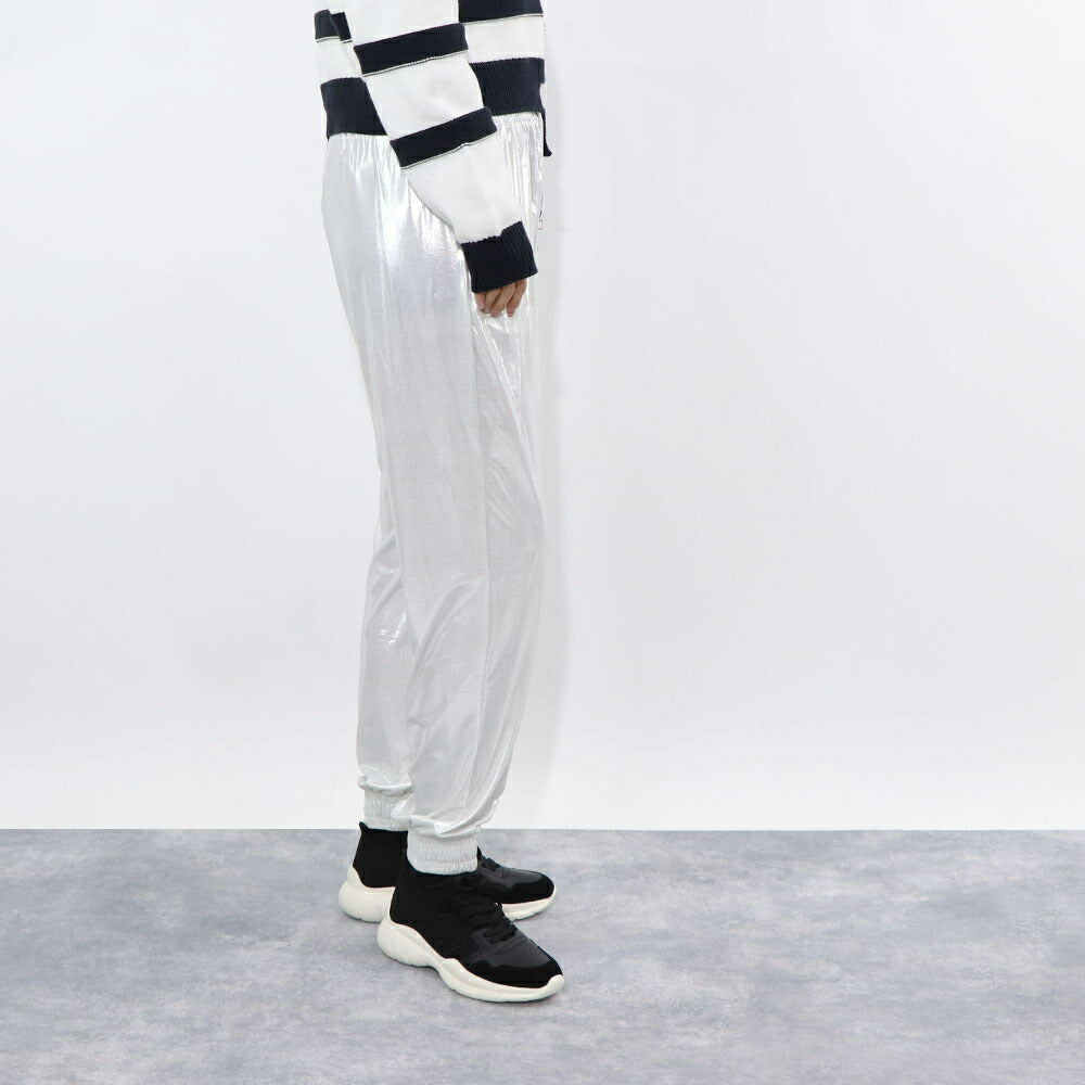PINKO ロングパンツ ホワイト キラキラ サテン 1C106L-7969