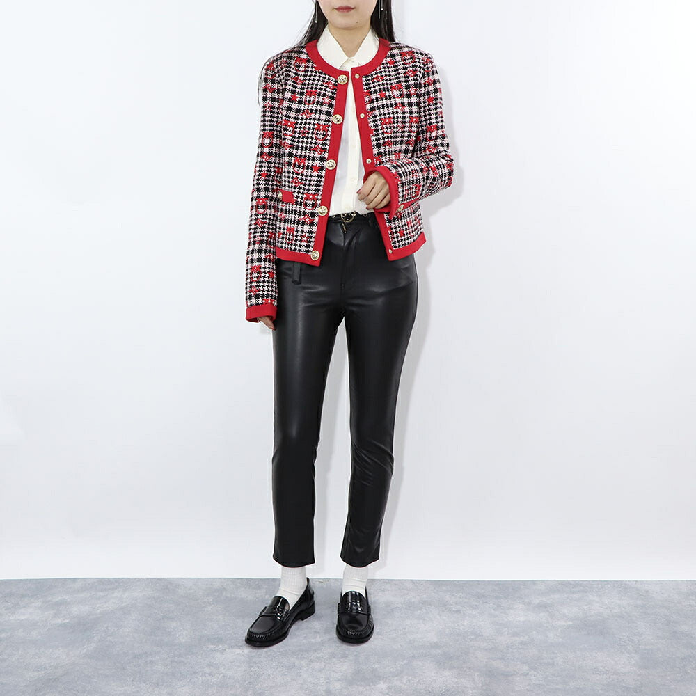 PINKO ロングパンツ ブラック レザー風 1G15KT-Y6GQ