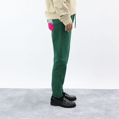 PINKO ロングパンツ グリーン スウェットパンツ ロゴ 1G1873-Y54B