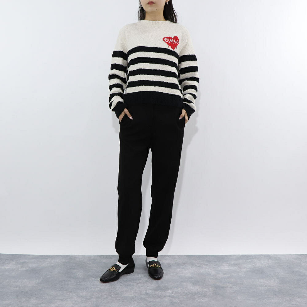 PINKO ロングパンツ ブラック 無地 シンプル ウエストゴム 1G188T-1739