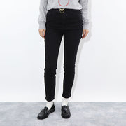 PINKO ロングパンツ ブラック ベルト付き 1J10GH-Y6FE