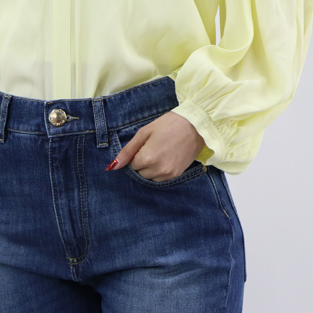 PINKO デニムパンツ ブルー ストレート スキニー 1J10K4-Y6KC