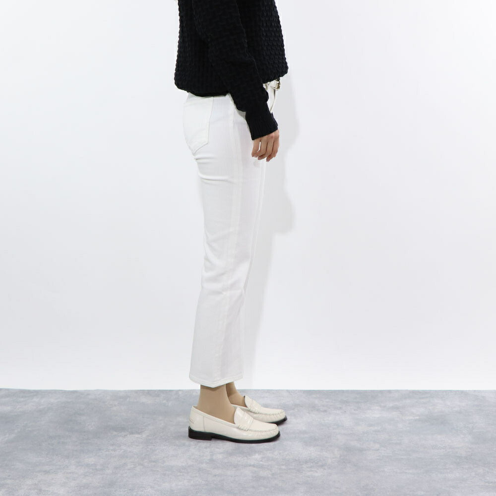 PINKO ロングパンツ ホワイト  ベルト付き 1J10KU-Y62N