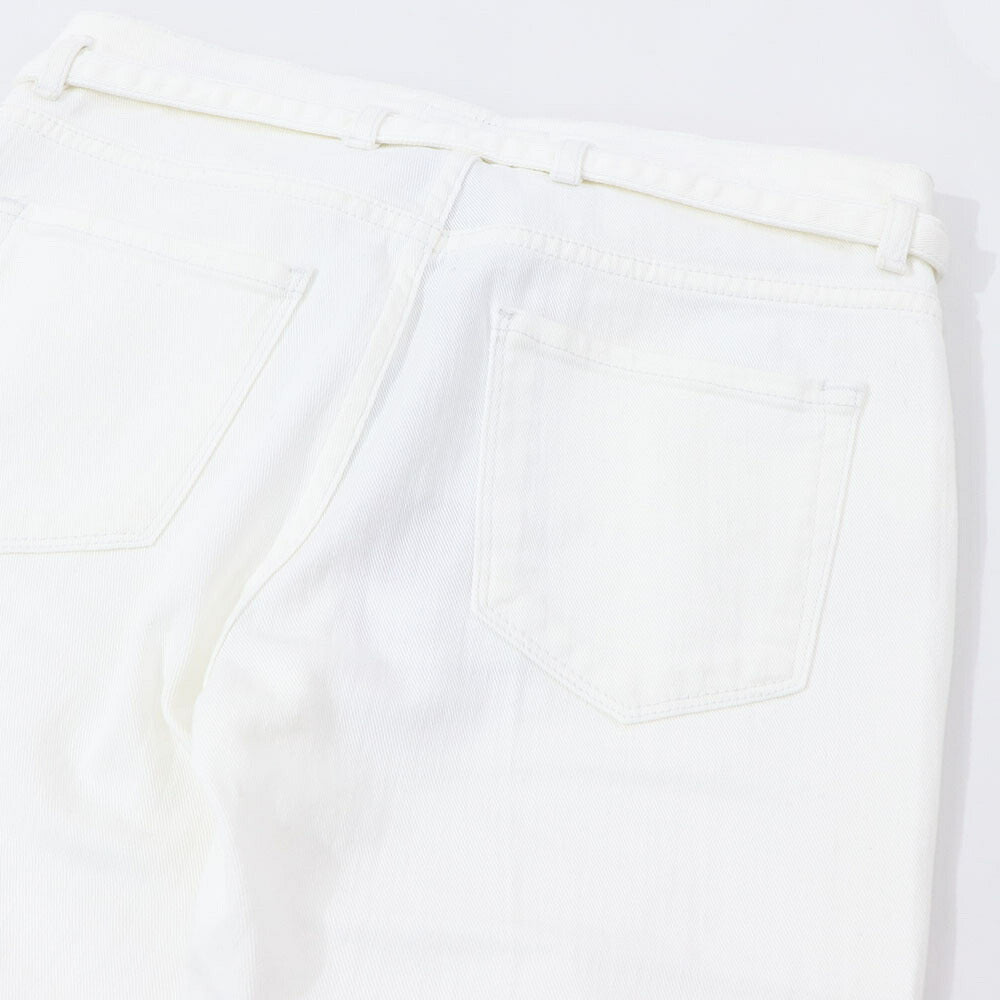 PINKO ロングパンツ ホワイト  ベルト付き 1J10KU-Y62N
