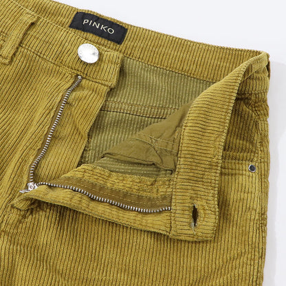 PINKO ロングパンツ マスタード コーデュロイ 1J10S0-Y6FL