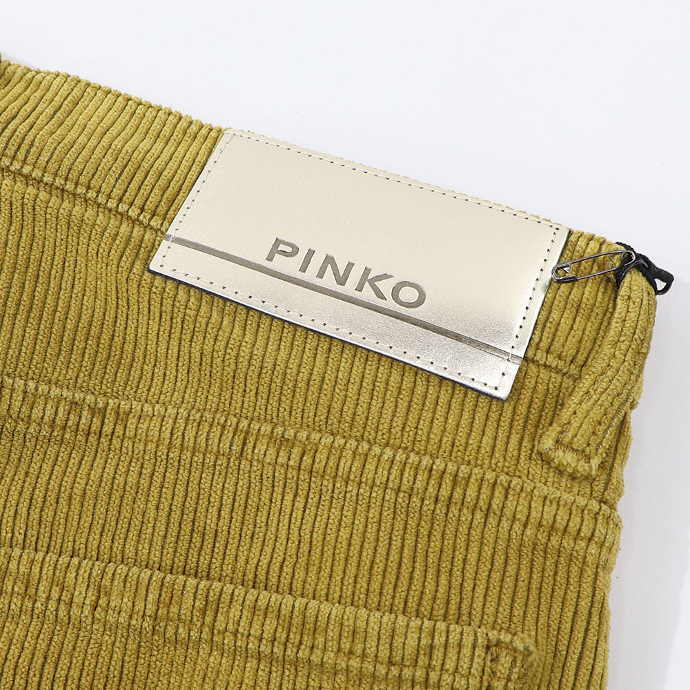 PINKO ロングパンツ マスタード コーデュロイ 1J10S0-Y6FL