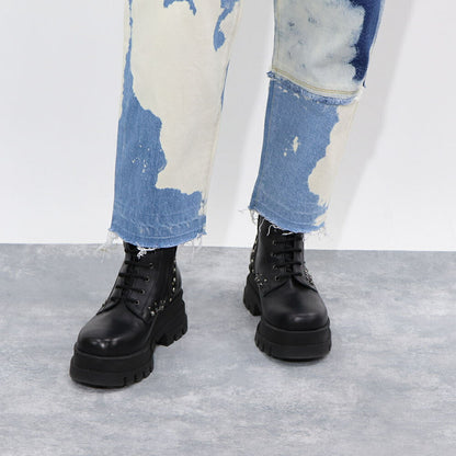 PINKO デニムパンツ ブルー×ホワイト ストレート スパンコール 1J10V9-Y653