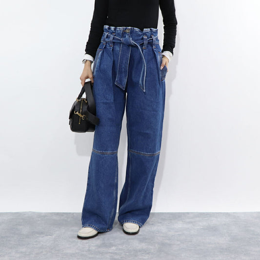 PINKO デニムパンツ ブルー ワイドパンツ 1J111A-A0A0