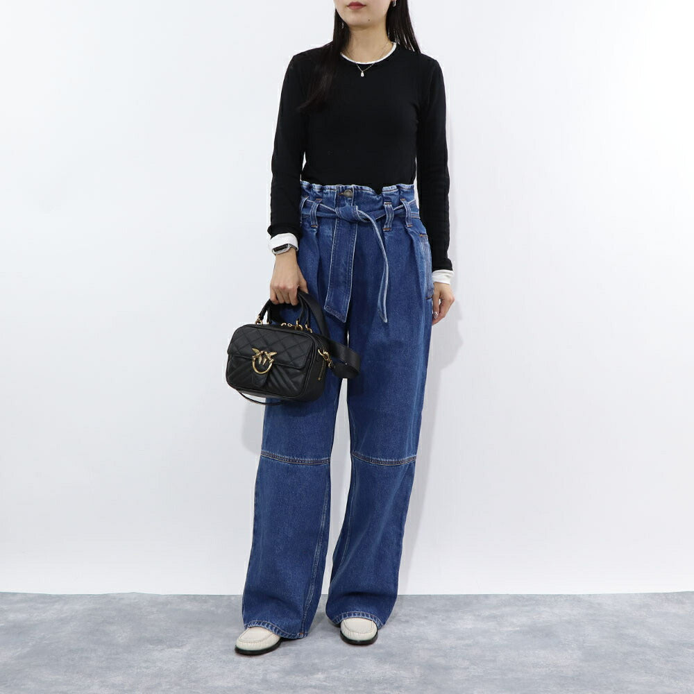 PINKO デニムパンツ ブルー ワイドパンツ 1J111A-A0A0