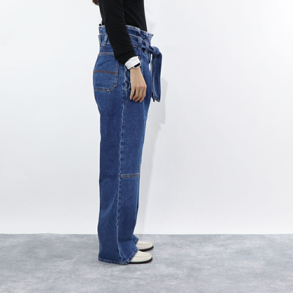 PINKO デニムパンツ ブルー ワイドパンツ 1J111A-A0A0