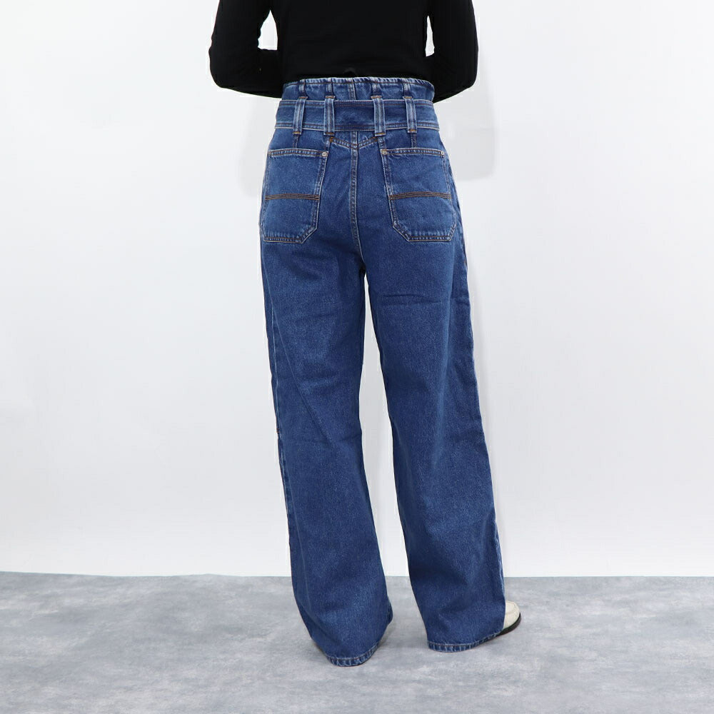 PINKO デニムパンツ ブルー ワイドパンツ 1J111A-A0A0