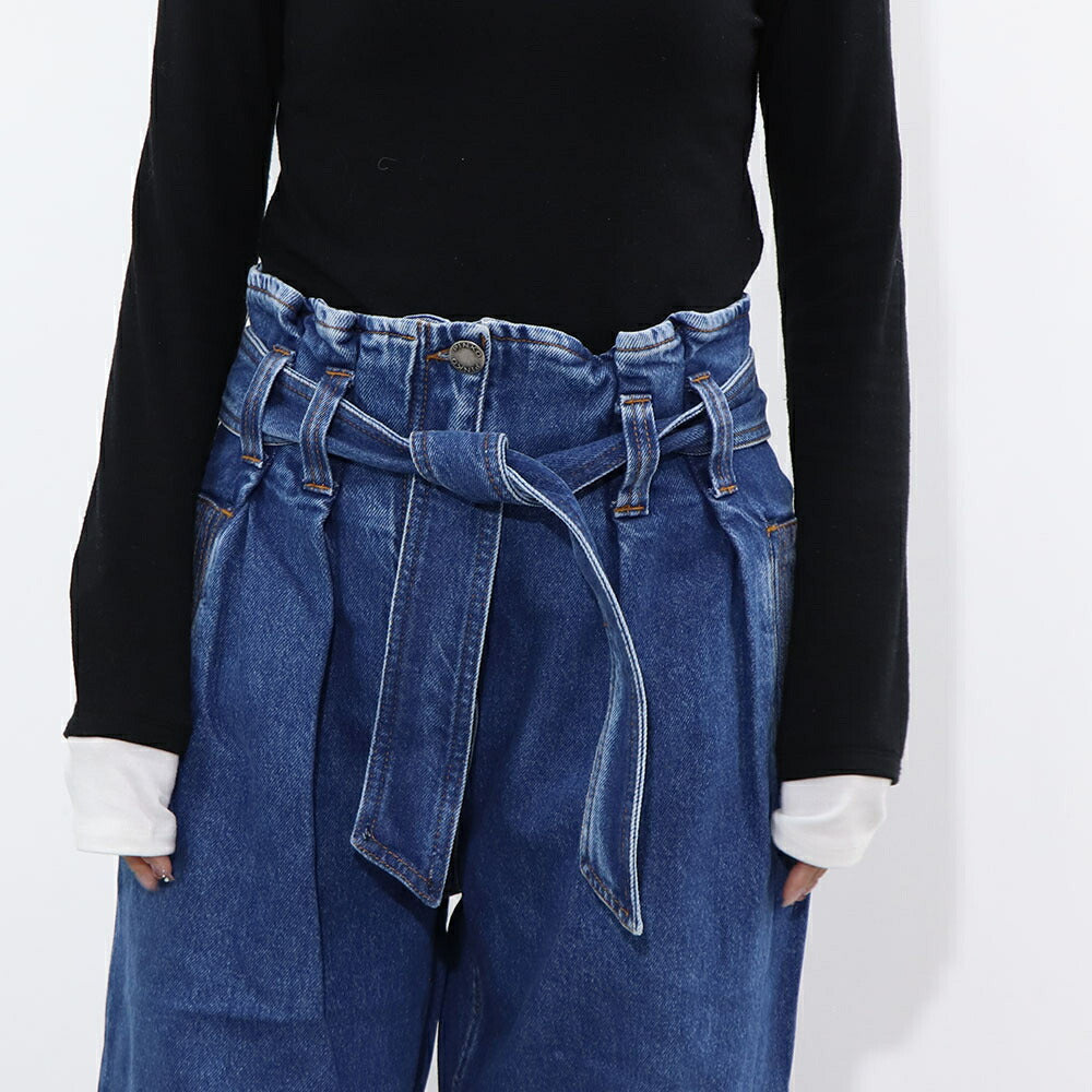 PINKO デニムパンツ ブルー ワイドパンツ 1J111A-A0A0