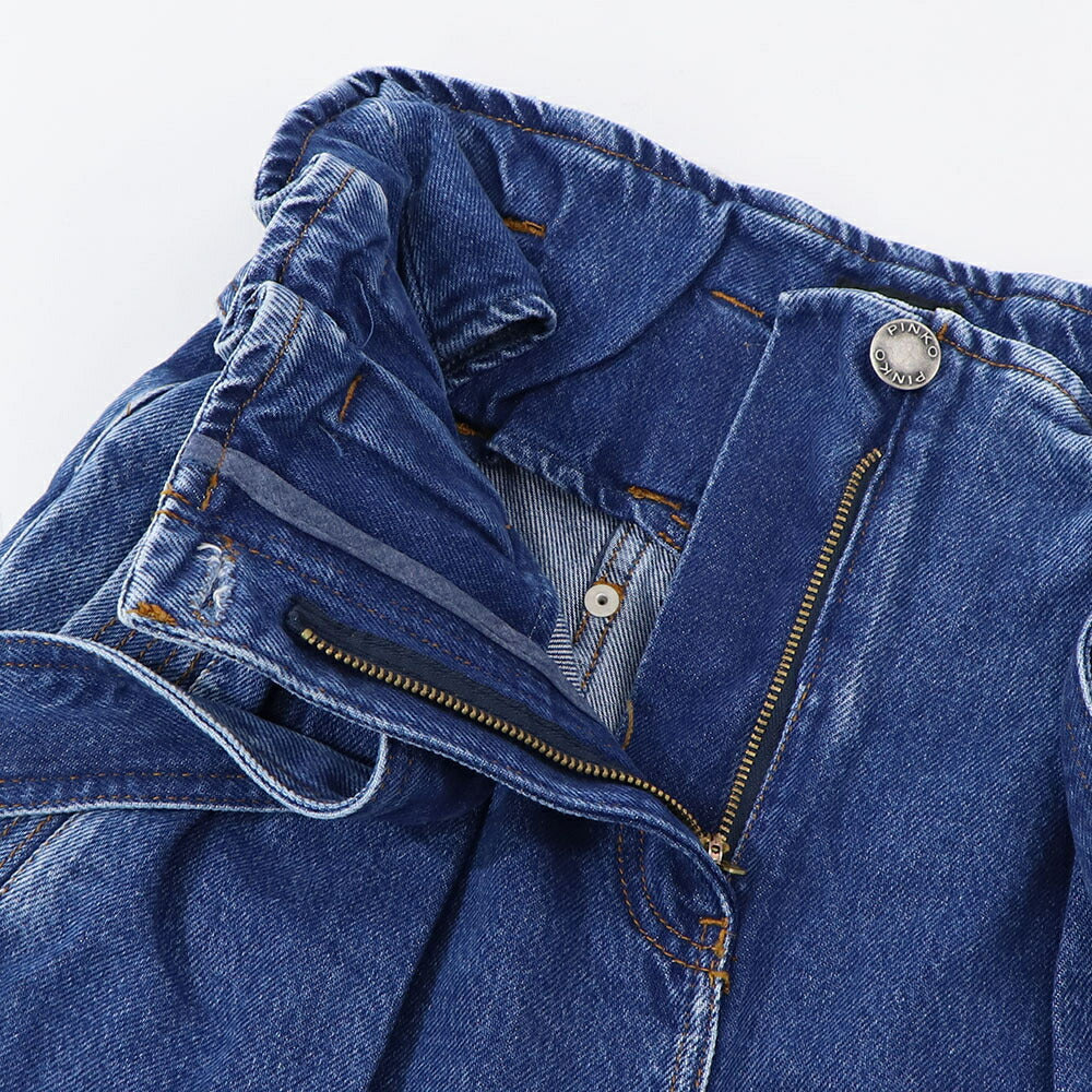 PINKO デニムパンツ ブルー ワイドパンツ 1J111A-A0A0