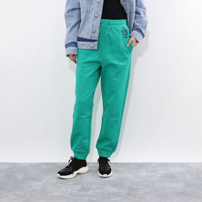 PINKO ロングパンツ パープル グリーン スエットパンツ ロゴ 1N12XZ-Y75F