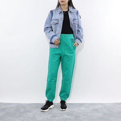 PINKO ロングパンツ パープル グリーン スエットパンツ ロゴ 1N12XZ-Y75F