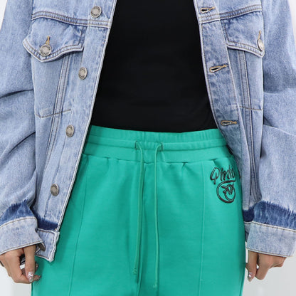 PINKO ロングパンツ パープル グリーン スエットパンツ ロゴ 1N12XZ-Y75F