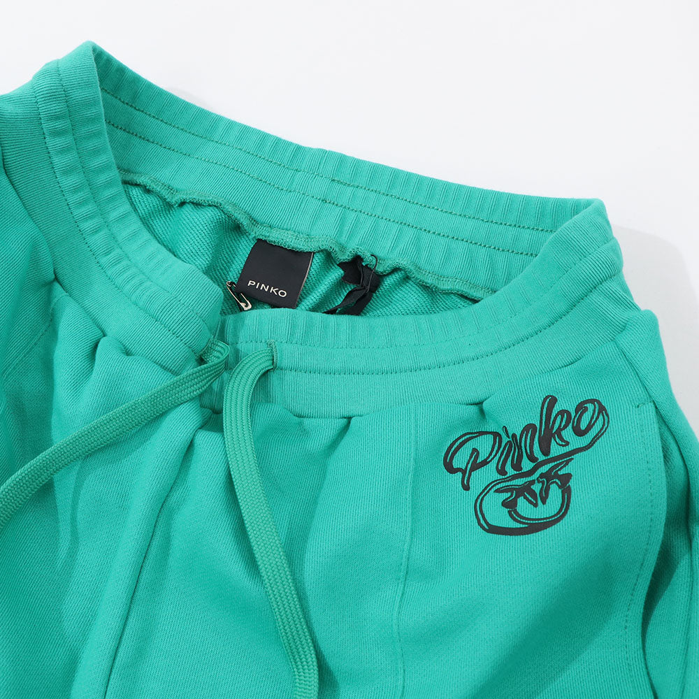 PINKO ロングパンツ パープル グリーン スエットパンツ ロゴ 1N12XZ-Y75F