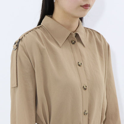 PINKO ワンピース ベージュ シャツワンピース ベルト付き 1B14G8-8070