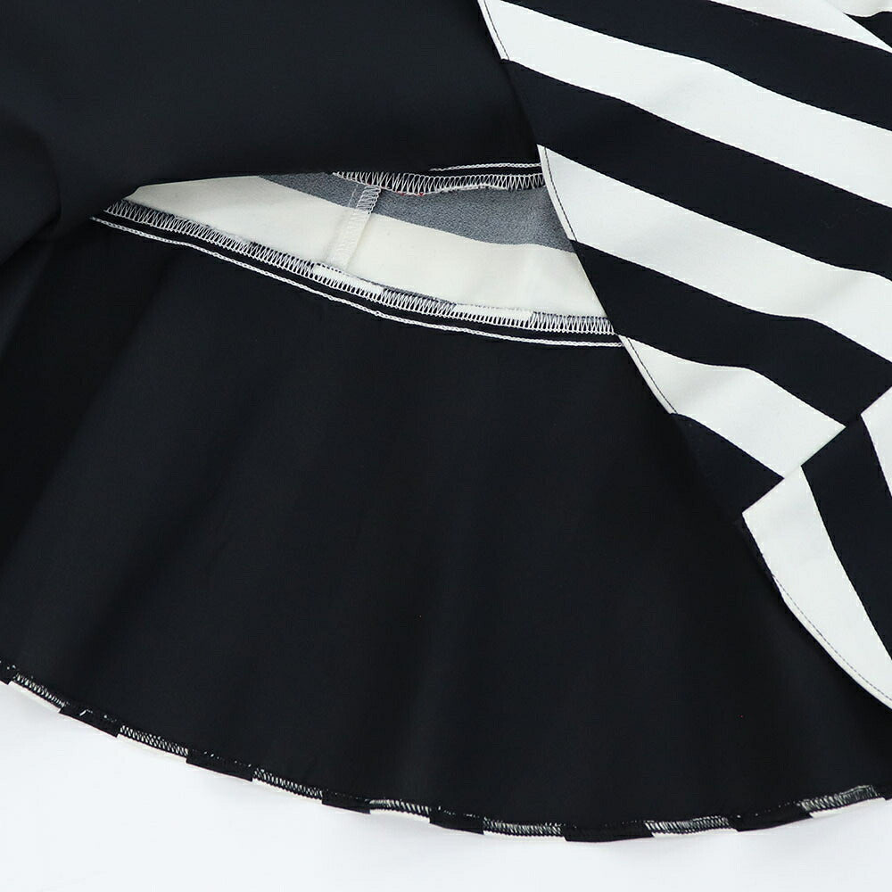 PINKO ピンコ レディース ワンピース ホワイト×ブラック コットン ナイロン ストライプ ボーダー 1G14SA-7921
