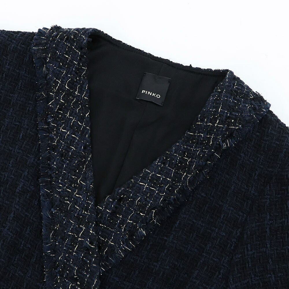 PINKO ピンコ レディース ワンピース ネイビー コットン ツイード 1G15FD-8137