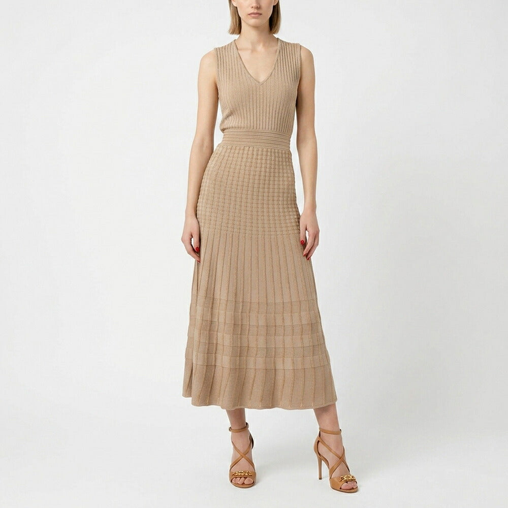 PINKO ピンコ レディース ワンピース ベージュ コットン ニットワンピース 1G15SN-Y6TQ