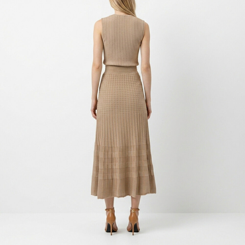 PINKO ピンコ レディース ワンピース ベージュ コットン ニットワンピース 1G15SN-Y6TQ