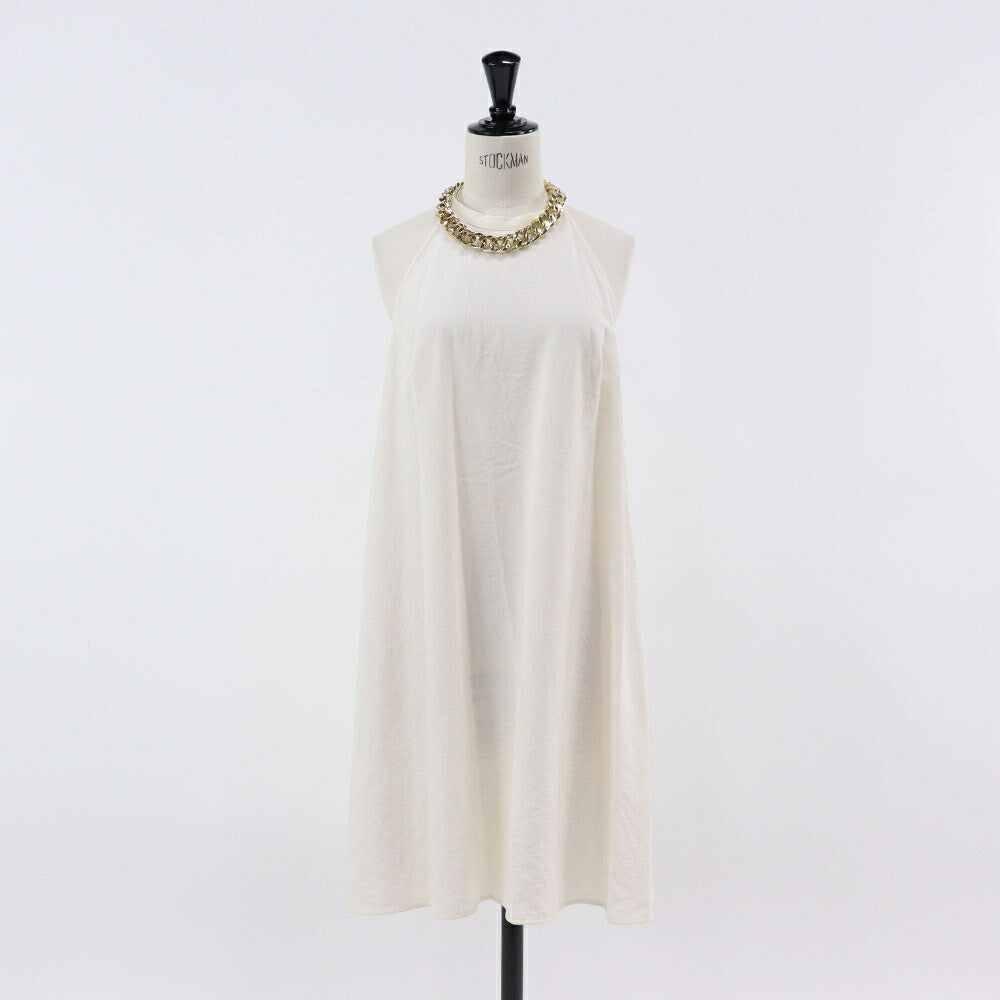 PINKO ホワイト シンプル ミニワンピース スカーフ付き 1G161T-8270