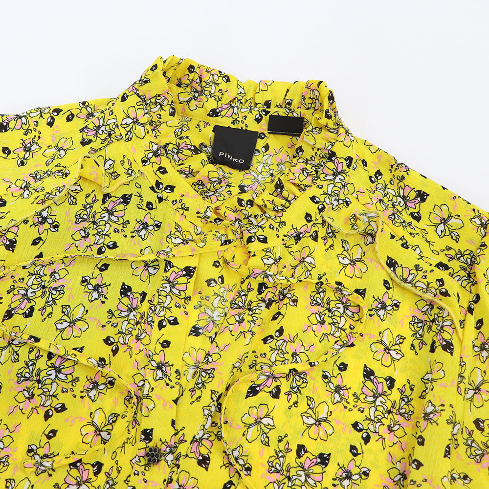 PINKO ピンコ レディース ワンピース イエロー 花柄 フラワープリント 1G16GP-Y7HK