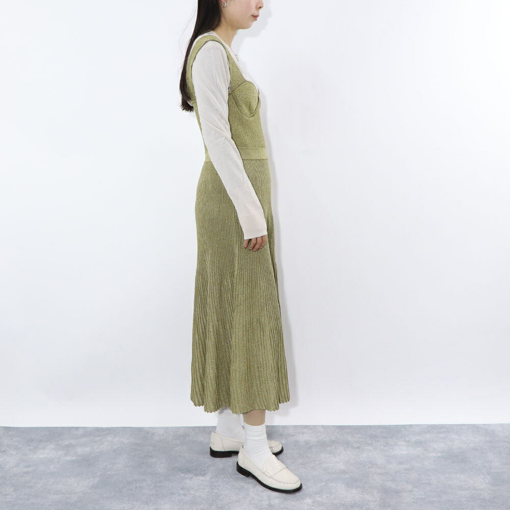 PINKO ワンピース カーキ ニットワンピース 1G17VB-Y45U
