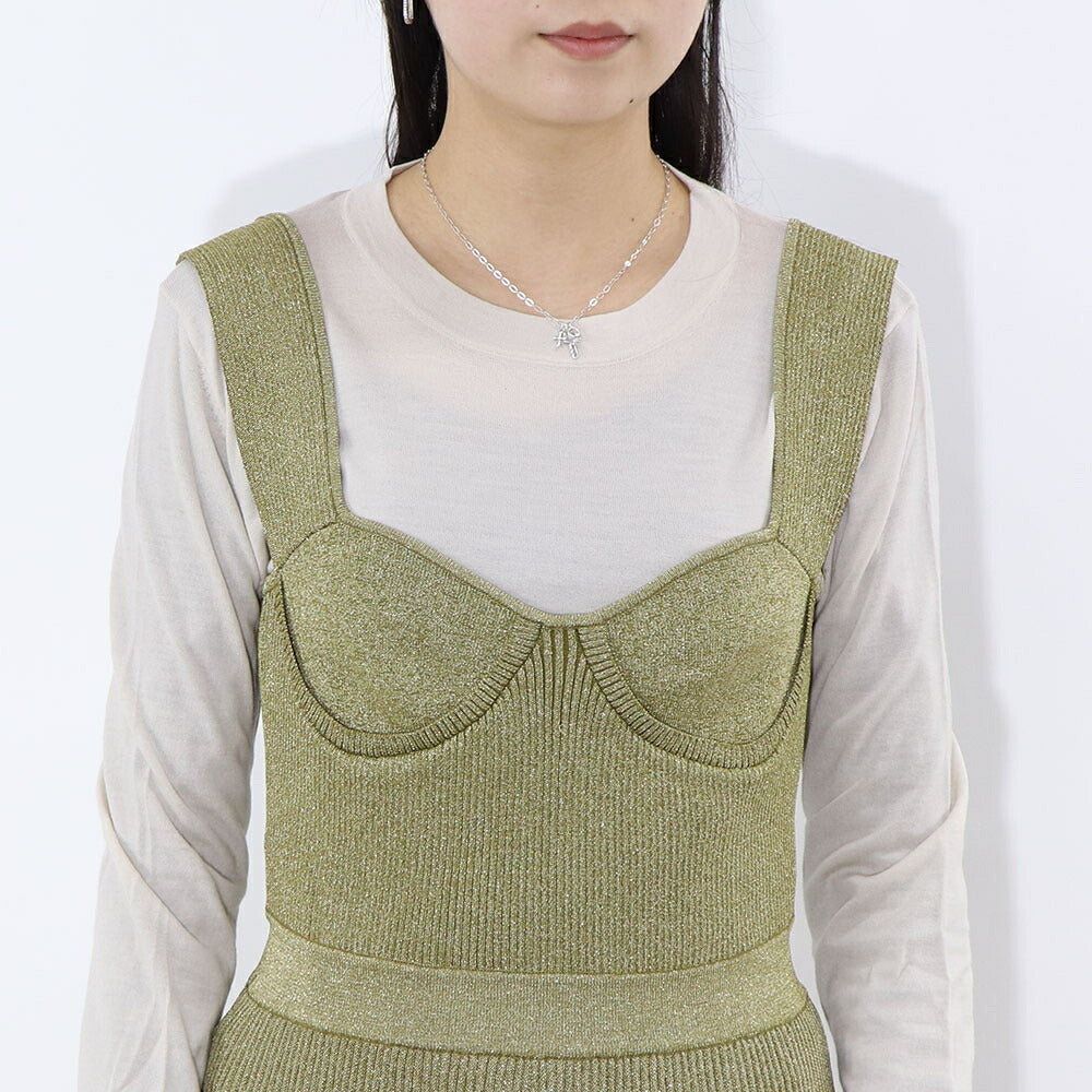 PINKO ワンピース カーキ ニットワンピース 1G17VB-Y45U