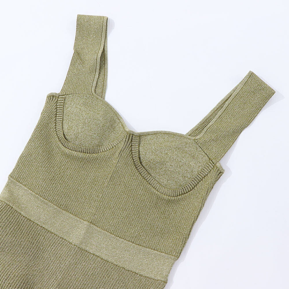 PINKO ワンピース カーキ ニットワンピース 1G17VB-Y45U