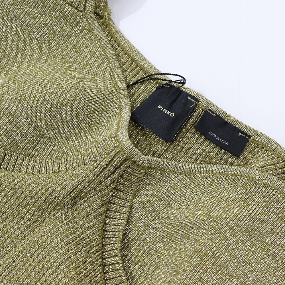 PINKO ワンピース カーキ ニットワンピース 1G17VB-Y45U