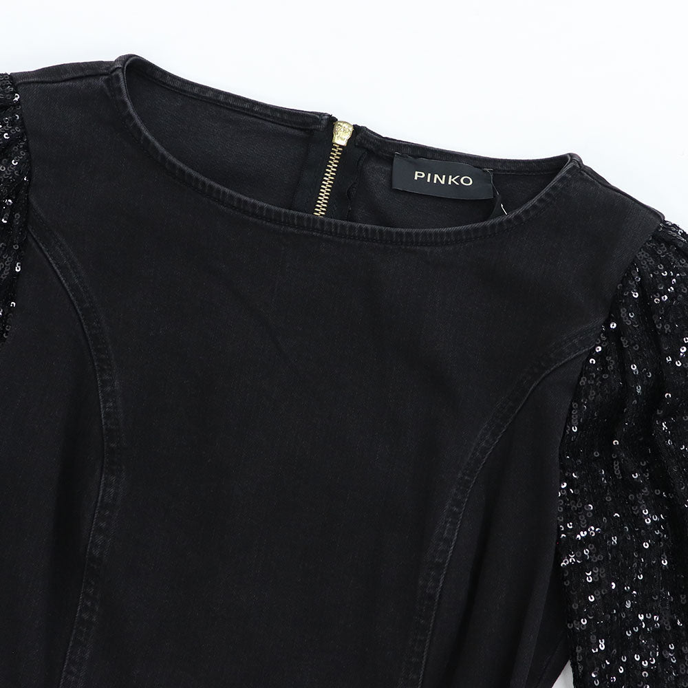PINKO ピンコ レディース ワンピース ブラック タイトワンピース スパンコール 1J10JD-Y6FG
