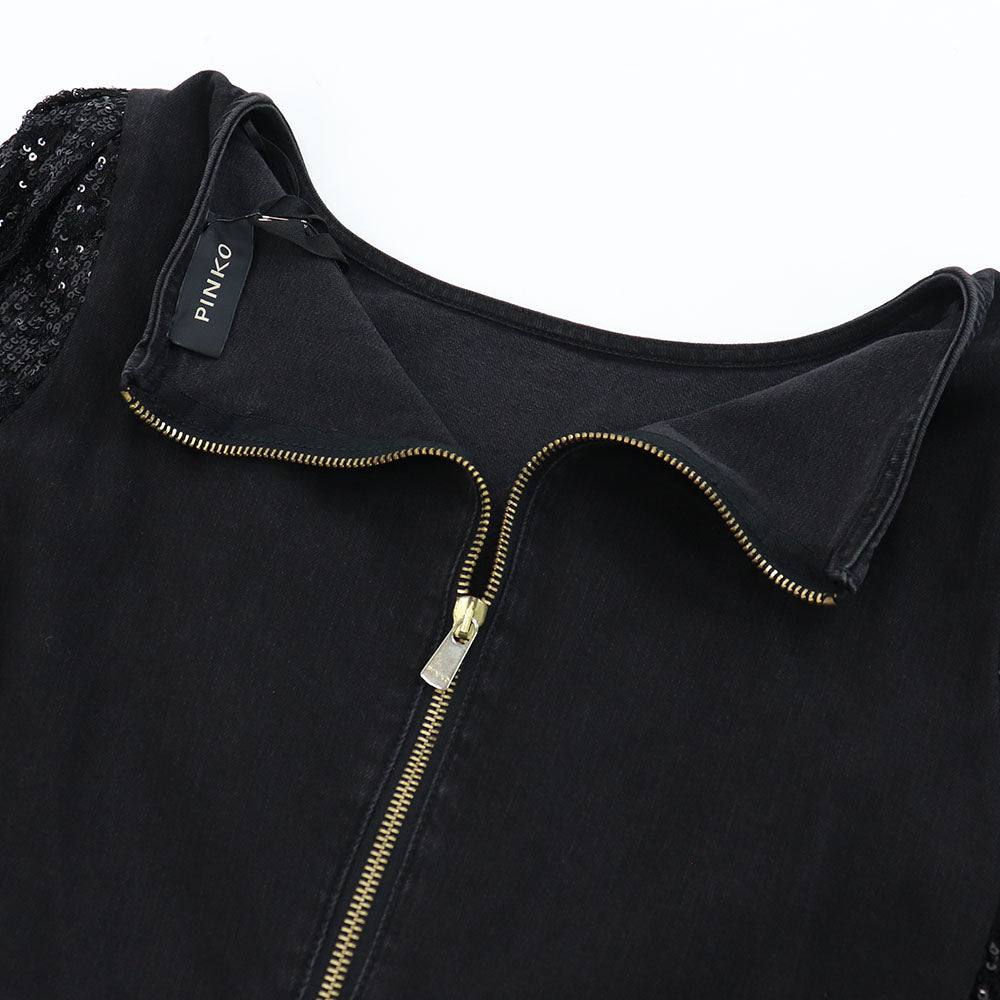 PINKO ピンコ レディース ワンピース ブラック タイトワンピース スパンコール 1J10JD-Y6FG