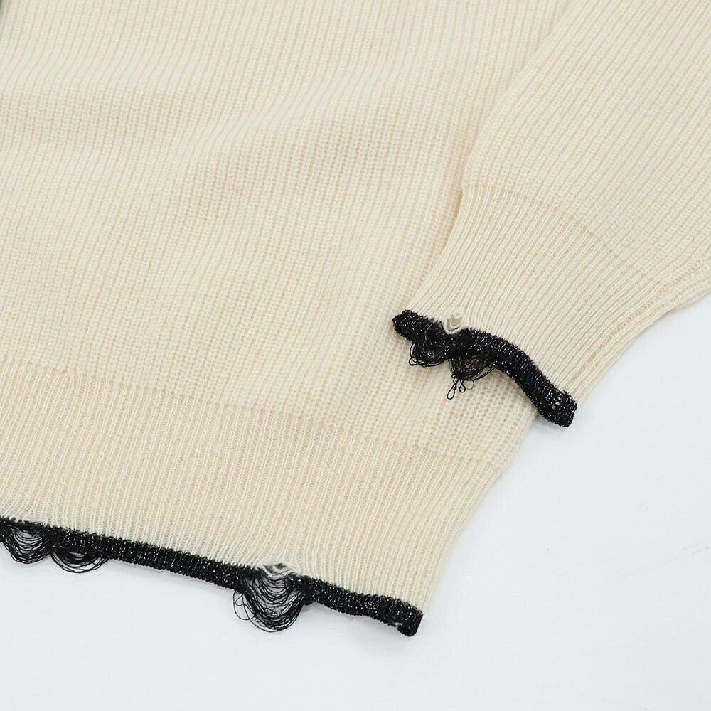 PINKO ピンコ レディース トップス カーディガン・ボレロ ベージュ ウール カシミヤ Vネック ダメージ加工 1G15X6-Y6XP