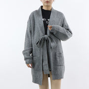 PINKO カーディガン・ボレロ グレー I97 ニットカーディガン シンプル 1G1582-Y6CF