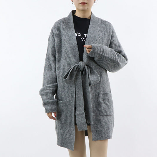 PINKO カーディガン・ボレロ グレー I97 ニットカーディガン シンプル 1G1582-Y6CF