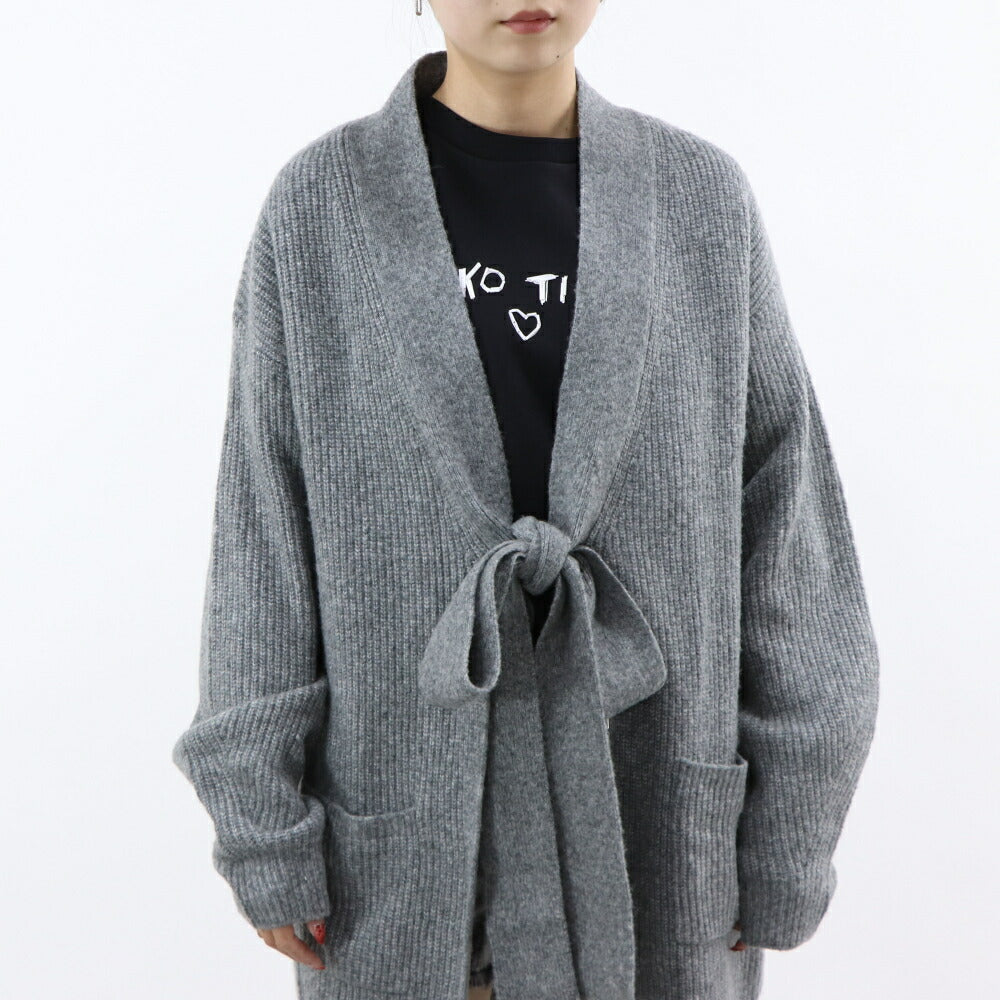 PINKO カーディガン・ボレロ グレー I97 ニットカーディガン シンプル 1G1582-Y6CF