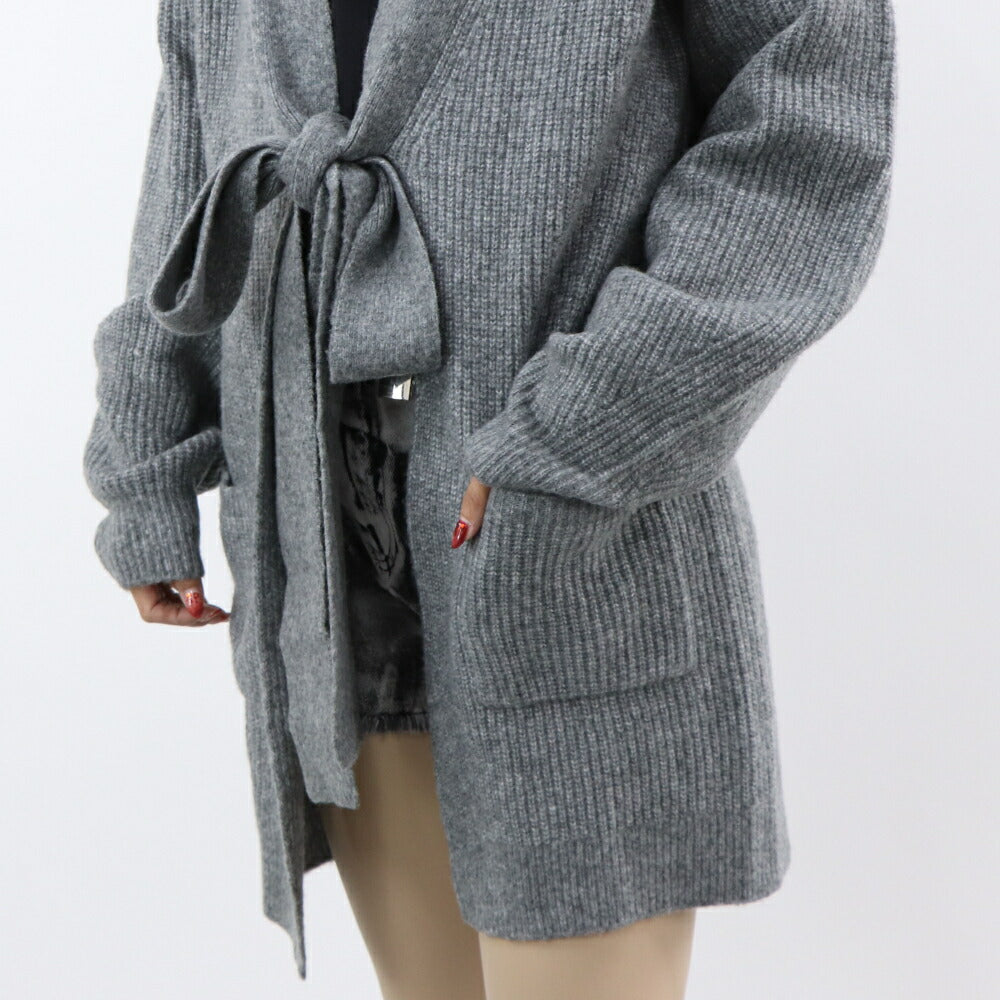 PINKO カーディガン・ボレロ グレー I97 ニットカーディガン シンプル 1G1582-Y6CF