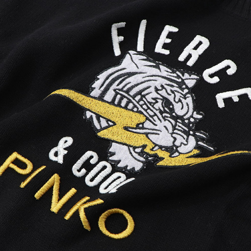 PINKO ニット ブラック ロゴ 刺繍 1G17N3-Y821