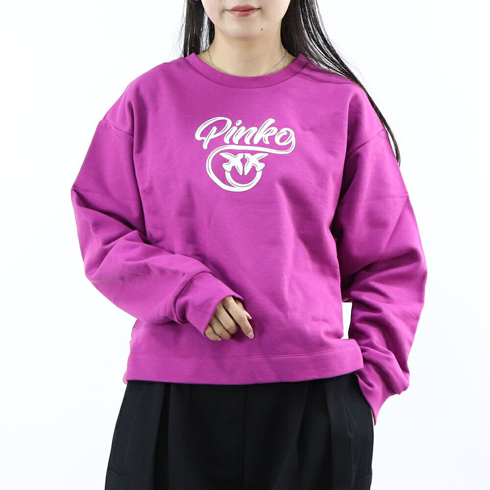 PINKO スウェット ピンク グリーン グレー ロゴ 1N12XY-Y75F