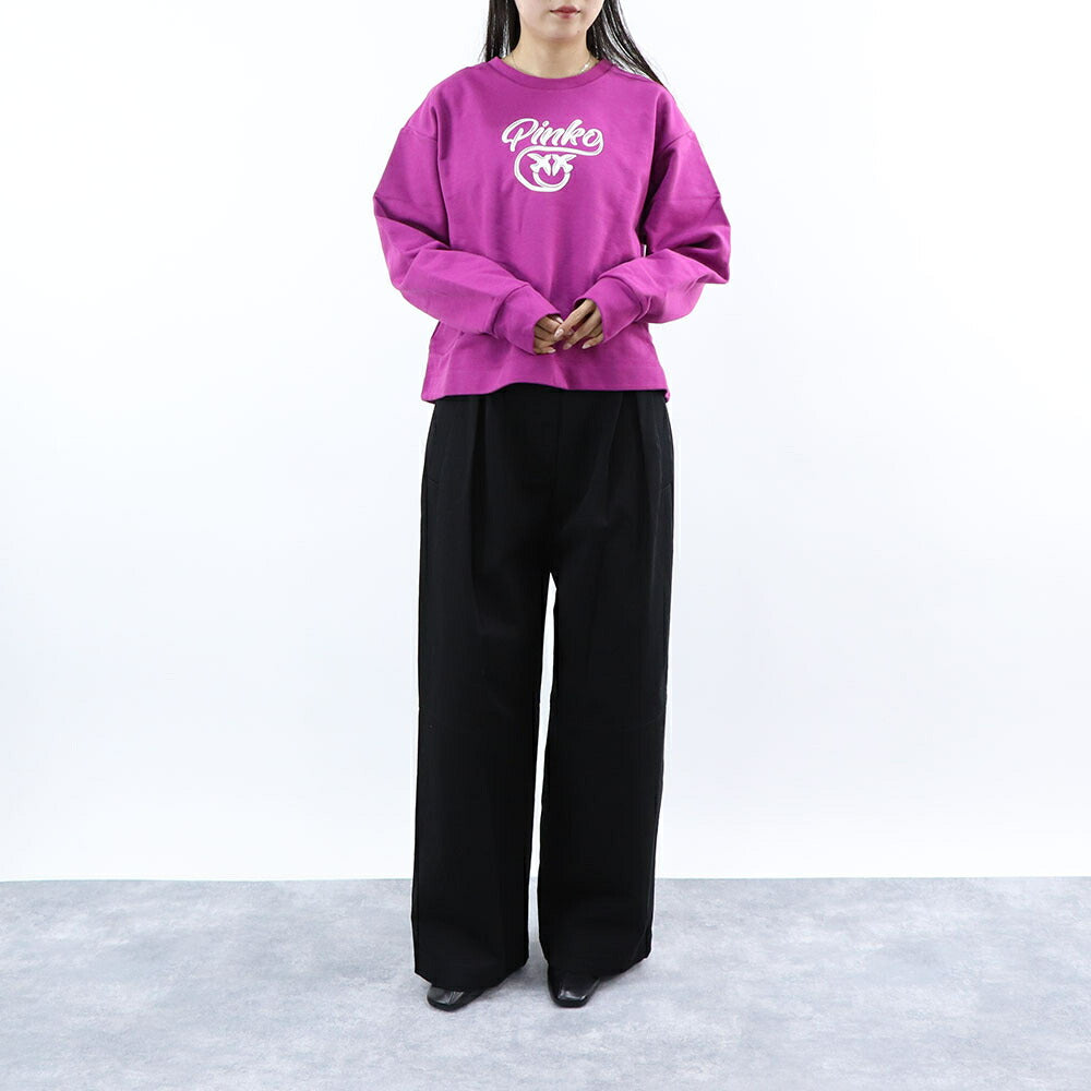 PINKO スウェット ピンク グリーン グレー ロゴ 1N12XY-Y75F