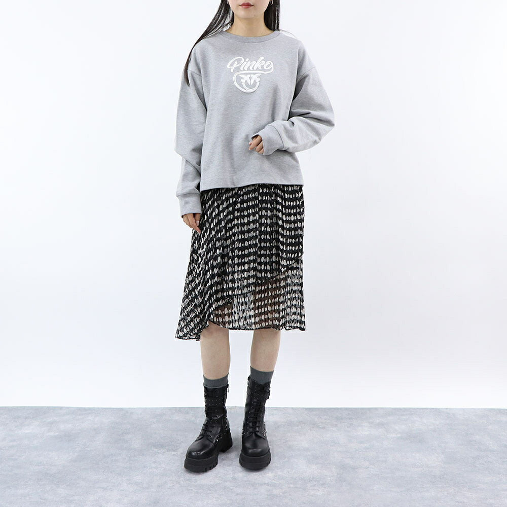 PINKO スウェット ピンク グリーン グレー ロゴ 1N12XY-Y75F