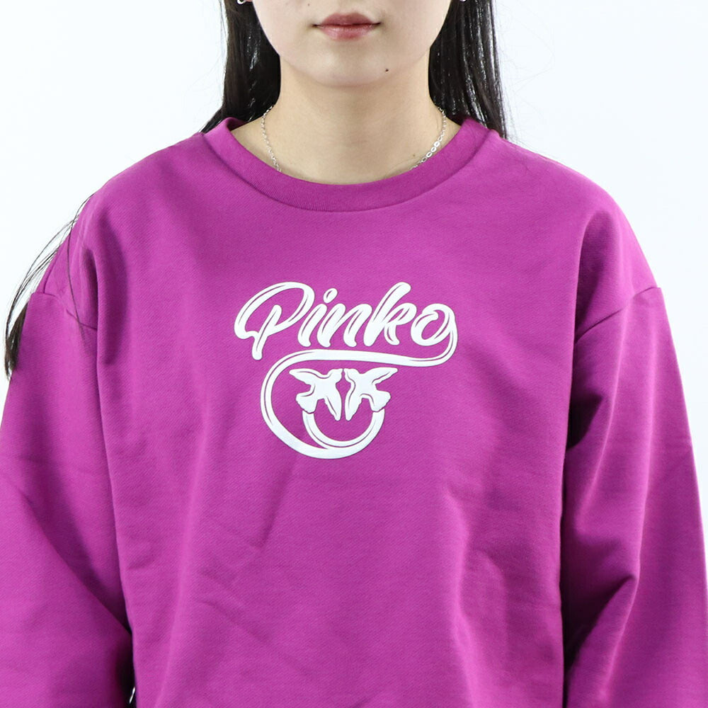 PINKO スウェット ピンク グリーン グレー ロゴ 1N12XY-Y75F