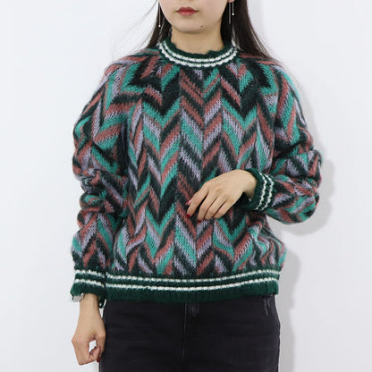 PINKO ニット グリーン ヘリンボーン 1B14VP-Y6ND