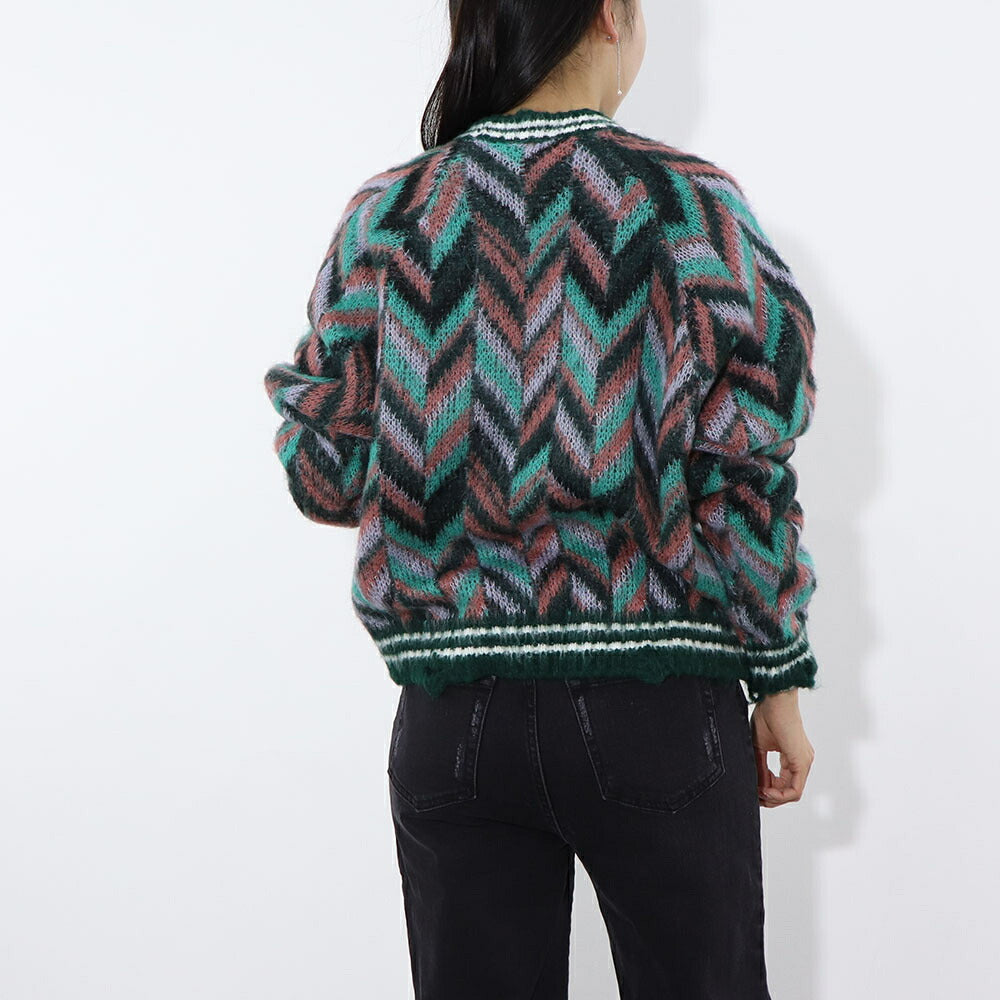 PINKO ニット グリーン ヘリンボーン 1B14VP-Y6ND