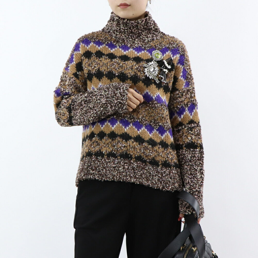 PINKO ニット ブラウン系 ハイネック 1B14VU-Y6NJ