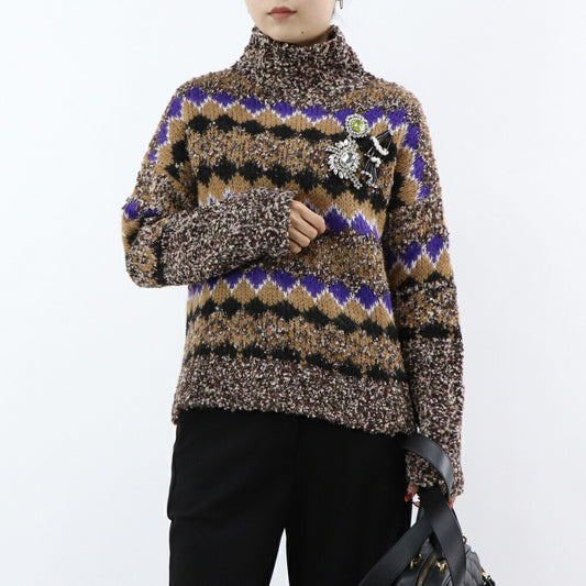 PINKO ニット ブラウン系 ハイネック 1B14VU-Y6NJ